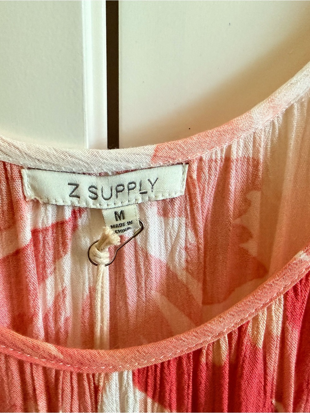 Z Supply Coral and Cream Floral Maxi Dress - Picture 2 of 3